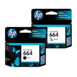 Kit Cartucho Original Hp 664 Preto e Colorido